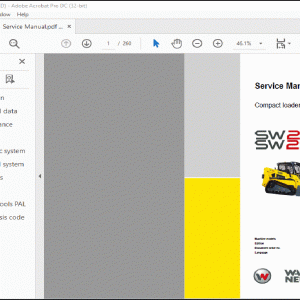 Wacker Neuson SW24 SW28 ST35 ST45 Compact loaders Service Manual - PDF DOWNLOAD