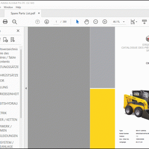 Wacker Neuson SW24 Skid Steer Loader Spare Parts List Manual - PDF DOWNLOAD
