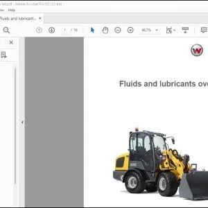 Wacker Neuson Telehander Fluids and lubricants overview list Manual - PDF DOWNLOAD