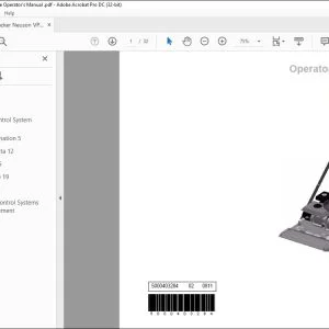 Wacker Neuson VPH70 Vibroplate Operator's Manual - PDF DOWNLOAD