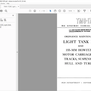 War Department LIGHT TANK M24 & 155-MM HOWITZER MOTOR CARRIAGE M41 TRACKS, SUSPENSION HULL & TURRET Technical Manual 9-1729C - PDF DOWNLOAD