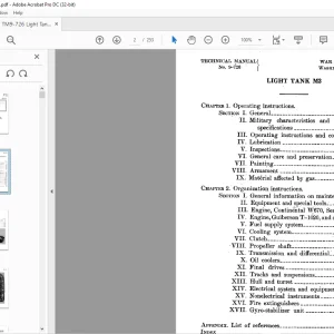 War Department Light Tank M3 Technical Manual 9-726 - PDF DOWNLOAD