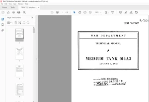 War Department Medium Tank M4A3 Technical Manual 9-759 - PDF DOWNLOAD