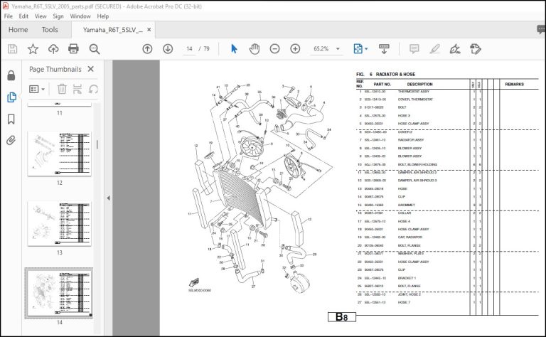 Yamaha YZF-R6(5SLV) YZF-R6T(5SLX) Parts Catalogue Manual - PDF DOWNLOAD ...