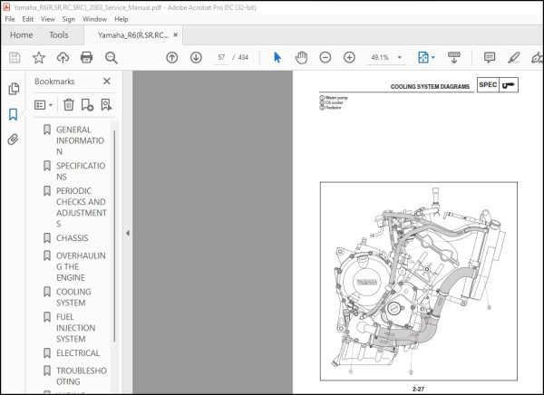 Yamaha YZF-R6R YZF-R6SR YZF-R6RC YZF-R6SRC Service Manual - PDF ...