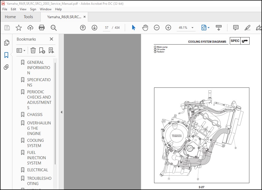 Yamaha Yzf-r6r Yzf-r6sr Yzf-r6rc Yzf-r6src Service Manual - Pdf 