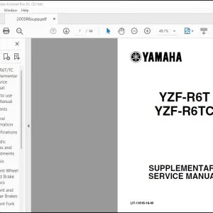 Yamaha YZF-R6T YZF-R6TC Service Manual Supplement - PDF DOWNLOAD
