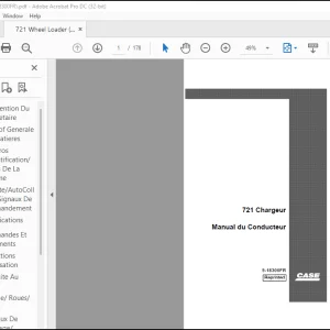 CASE 721 Chargeuse sur roues MANUEL DE L’OPÉRATEUR 48112243-PDF DOWNLOAD (FRENCH)