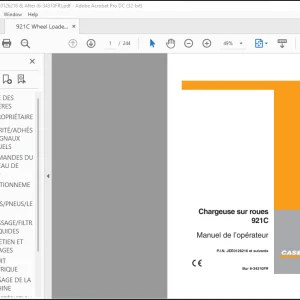 CASE 921C Chargeuse sur roues Manuel de l'operateur 6-34310  -PDF DOWNLOAD(FRENCH)