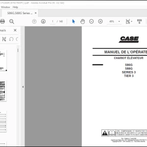 CASE CHARIOT ÉLÉVATEUR 586G 588G SERIES 3 TIER 3 MANUEL DE L'OPÉRATEUR(87657903 FC) - PDF DOWNLOAD (French)