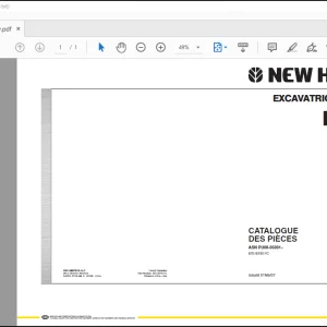 CASE EXCAVATRICE COMPACTE E18SR CATALOGUE DES PIÈCES Manual(87519740 FC) - PDF DOWNLOAD (French)