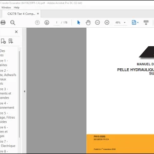 CASE PELLE HYDRAULIQUE COMPACTE SUR CHENILLES CX27B PHASE 4 MANUEL DE L’OPÉRATEUR(84158239CA) - PDF DOWNLOAD (French)