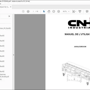 CNH ANGLE BROOM MANUEL DE L’UTILISATEUR 51552843 - PDF DOWNLOAD (French)