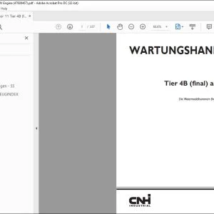CNH Cursor 11 Tier 4B (final) and Stage IV Motor WARTUNGSHANDBUCH 47608467 - PDF DOWNLOAD (German)