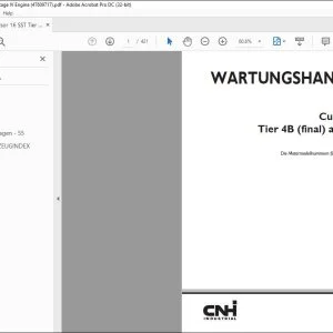 CNH Cursor 16 SST Tier 4B Motor Maintenance Manual (German) 47609717 PDF