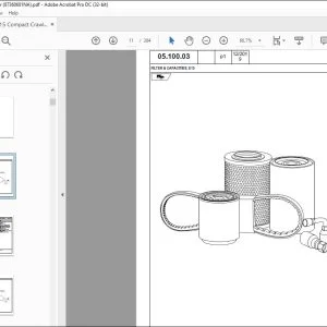 CNH E15 Compact Crawler Excavator Spare Parts Manual PDF