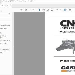 CNH ÉPANDEUSE D’ASPHALTE MANUEL DE L'OPÉRATEUR 51567588 - PDF DOWNLOAD (French)