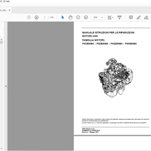 CNH F4CE9484 F4DE9484 F4GE9484 F4HE9484 MANUALE ISTRUZIONI PER LE RIPARAZIONI 87664161A - PDF DOWNLOAD (Italian)