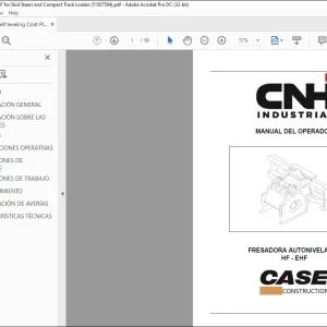 CNH FRESADORA AUTONIVELANTE HF - EHF MANUAL DEL OPERADOR 51567594 - PDF DOWNLOAD (German)