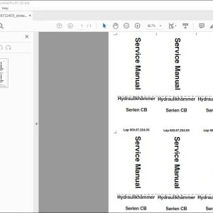 Case Hydraulikhämmer Serien CB Service Manual 603.67.224.03 - PDF DOWNLOAD (German)