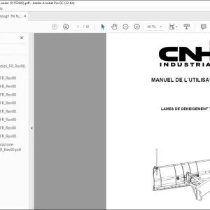 CNH LAMES DE DENEIGEMENT TN MANUEL DE L’UTILISATEUR 51552845 - PDF DOWNLOAD (French)