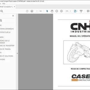 CNH Compaction Wheel Operator's Manual (French) 51567602 PDF Download