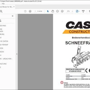 CNH SCHNEEFRÄSE Bedienerhandbuch 48080906 - PDF DOWNLOAD (German)