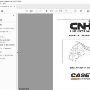 CNH SCIE À ROCHER HF - EHF MANUEL DE L'OPÉRATEUR 51567596 - PDF DOWNLOAD (German)