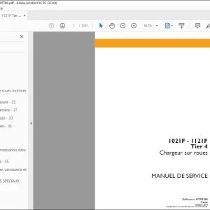 Case 1021F - 1121F Tier 4 Chargeur sur roues MANUEL DE SERVICE 47795784 - PDF DOWNLOAD (French)
