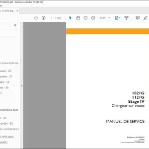 Case 1021G 1121G Stage IV Chargeur sur roues MANUEL DE SERVICE 51428222 - PDF DOWNLOAD (French)
