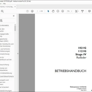 Case 1021G 1121G Stage IV Radlader BETRIEBSHANDBUCH 51576102 - PDF DOWNLOAD (German)