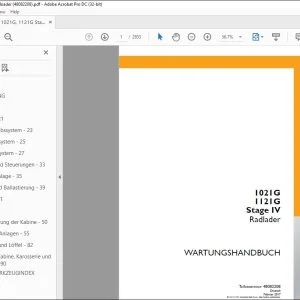 Case 1021G 1121G Stage IV Radlader WARTUNGSHANDBUCH 48082208 - PDF DOWNLOAD (German)