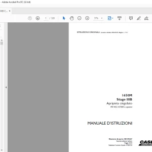Case 1650M Stage IIIB Apripista cingolato MANUALE D’ISTRUZIONI 48149267 - PDF DOWNLOAD (Itlalian)