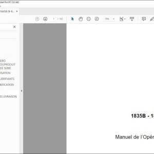Case 1835B 1845B Manuel de l’Opérateur 9-9610 - PDF DOWNLOAD (French)