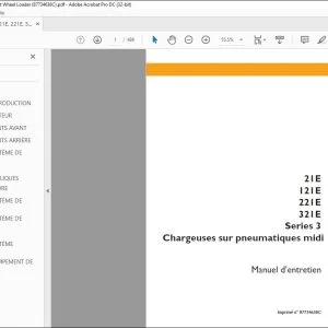 Case 21E 121E 221E 321E Series 3 Chargeuses sur pneumatiques midi Manuel d’entretien 87734638C - PDF DOWNLOAD (French)