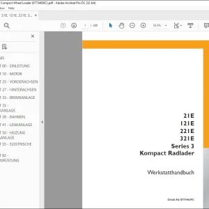 Case 21E 121E 221E 321E Series 3 Kompact Radlader Werkstatthandbuch 87734639C - PDF DOWNLOAD (German)