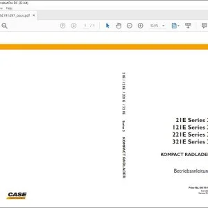 Case 21E Series 3 121E Series 3 221E Series 3 321E Series 3 KOMPACT RADLADER Betriebsanleitung 84191497 - PDF DOWNLOAD (German)