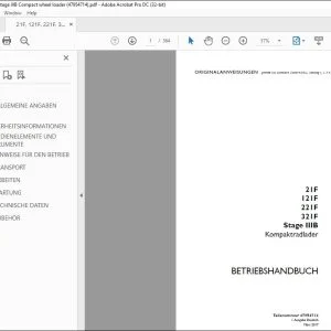 Case 21F 121F 221F 321F Stage IIIB Kompaktradlader BETRIEBSHANDBUCH 47954714 - PDF DOWNLOAD (German)
