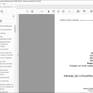 Case 21F 121F 221F 321F Stage V Chargeur sur roues compact MANUEL DE L’UTILISATEUR 51695176 - PDF DOWNLOAD (French)