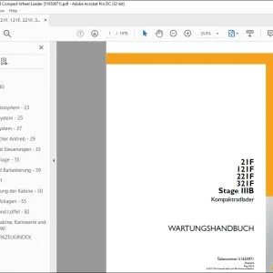 Case 21F 121F 221F 321FStage IIIB Kompaktradlader WARTUNGSHANDBUCH 51650971 - PDF DOWNLOAD (German)