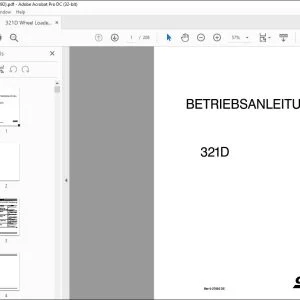 Case 321D Radlader BETRIEBSANLEITUNG 6-27892 - PDF DOWNLOAD (German)