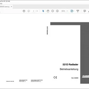 Case 521 D Radlader Betriebsanleitung 6-26450 - PDF DOWNLOAD (German)