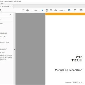 Case 521E TIER III Manuel de réparation 84128979A - PDF DOWNLOAD (French)