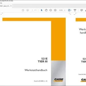 Case 521E TIER III Werkstatthandbuch 84128981A - PDF DOWNLOAD (German)