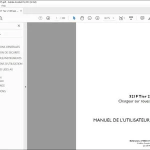 Case 521F Tier 2 Chargeur sur roues MANUEL DE L’UTILISATEUR 47560107 - PDF DOWNLOAD (French)