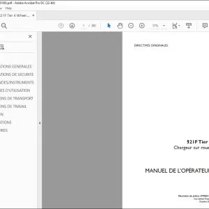 Case 521F Tier 4 Chargeur sur roues MANUEL DE L’OPÉRATEUR 47560108 - PDF DOWNLOAD (French)