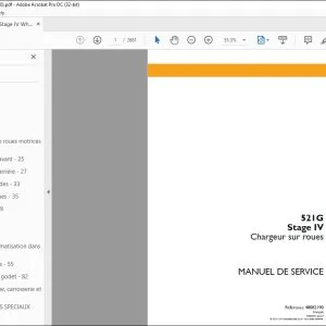 Case 521G Stage IV Chargeur sur roues MANUEL DE SERVICE 48082190 - PDF DOWNLOAD (French)