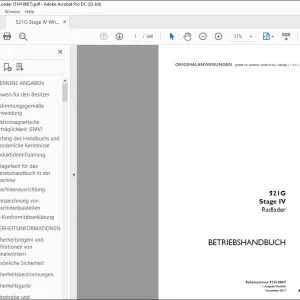 Case 521G Stage IV Radlader BETRIEBSHANDBUCH 51418667 - PDF DOWNLOAD (German)