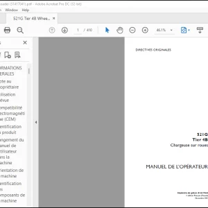Case 521G Tier 4B Chargeuse sur roues MANUEL DE L’OPÉRATEUR (51417041)-PDF DOWNLOAD (French)