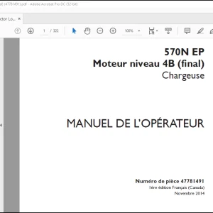 Case 570N EP Moteur niveau 4B (final) Chargeuse MANUEL DE L’OPÉRATEUR 47781491 - PDF DOWNLOAD (French)